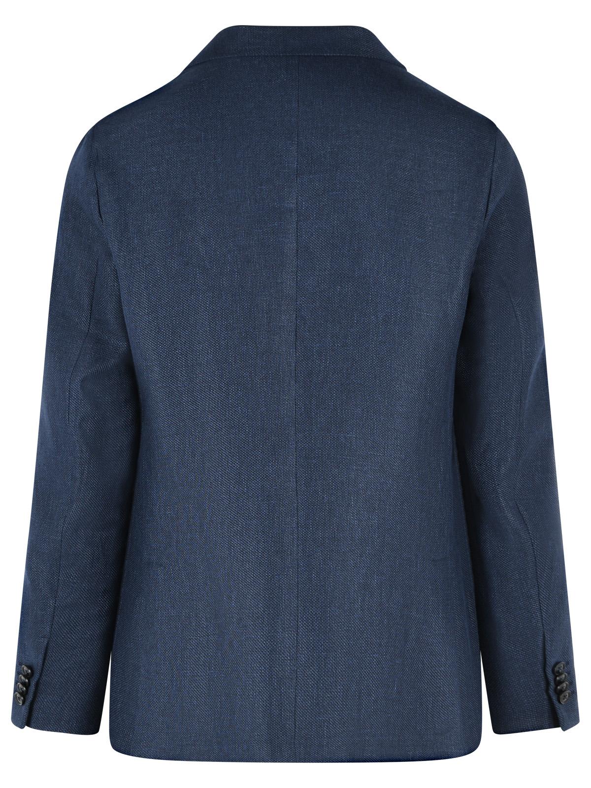 Zegna 'Drop 8' Blue Linen And Wool Jacket Men - Image 3