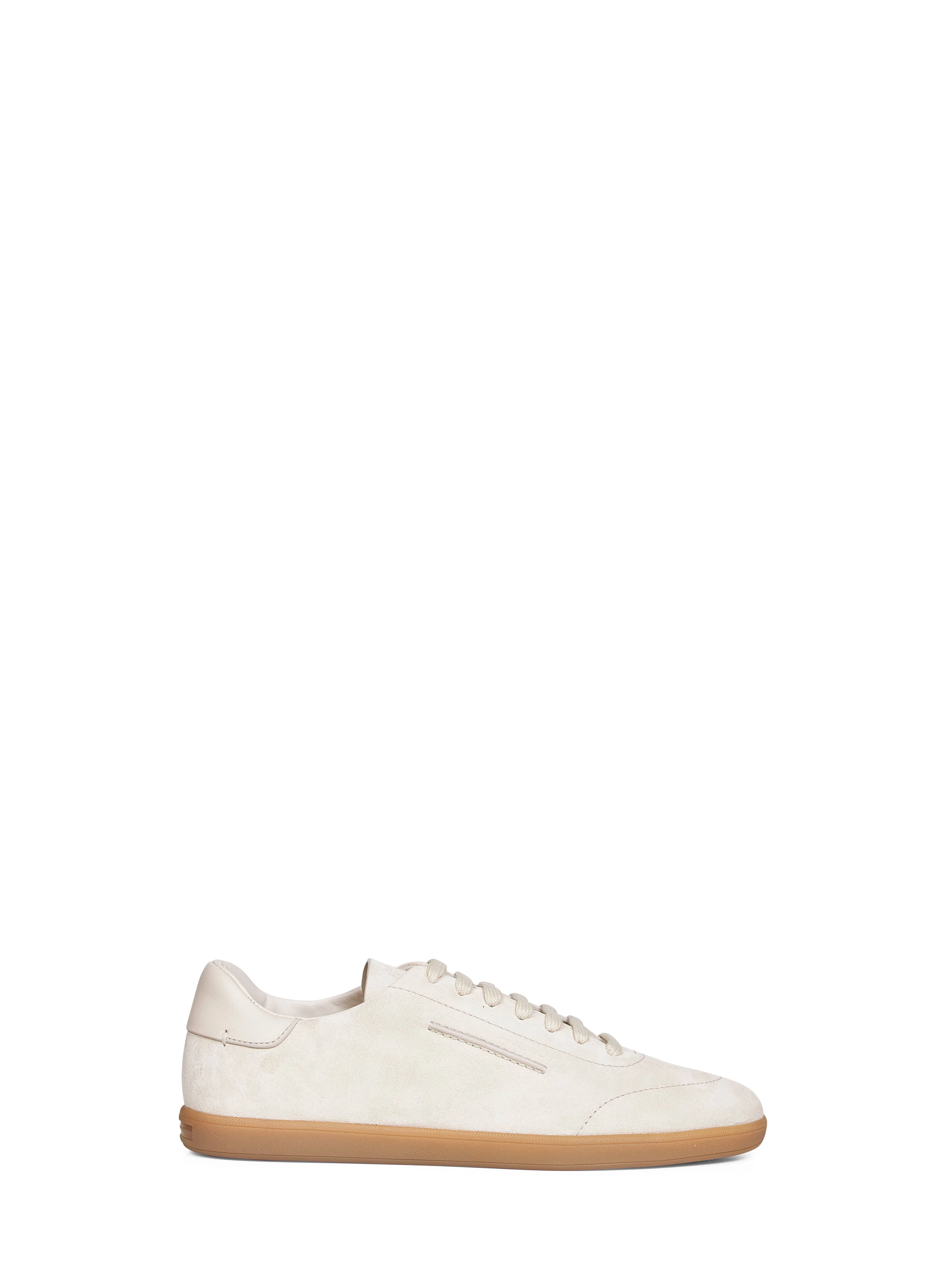 Zegna Men White Suede 232 Low-Top Sneakers