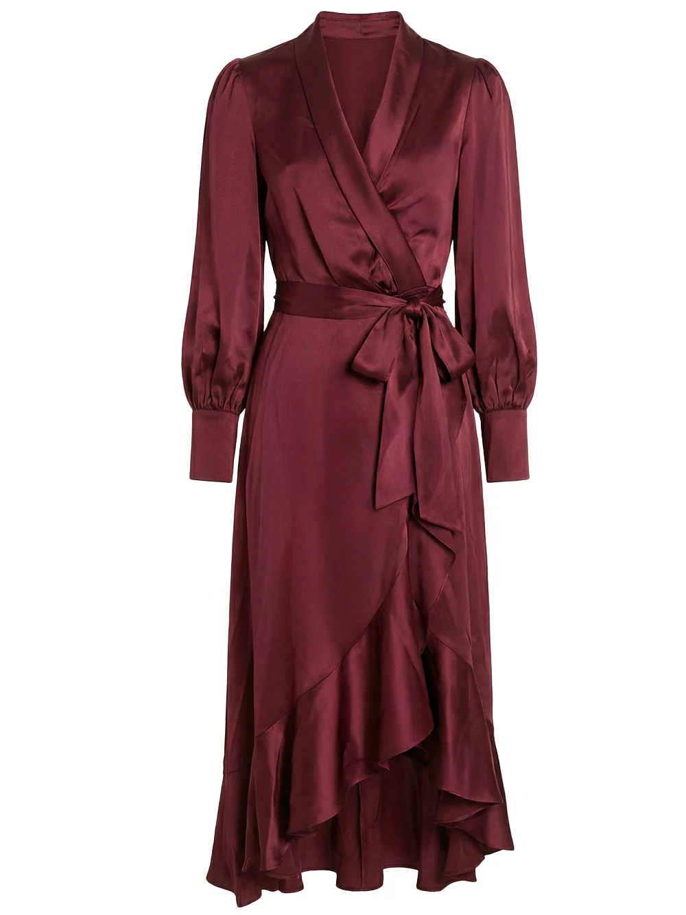 Zimmermann Women Silk Wrap Midi Dress